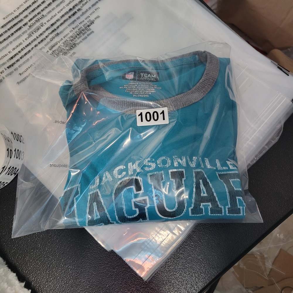 NFL Team Apparel Jacksonville Jaguars Shirt Mens 2XL Teal Long Sleeve Graphic - Picture 6 of 8